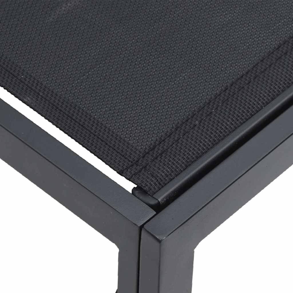 Gartensofa-set 13 stk. Schwarz Aluminium