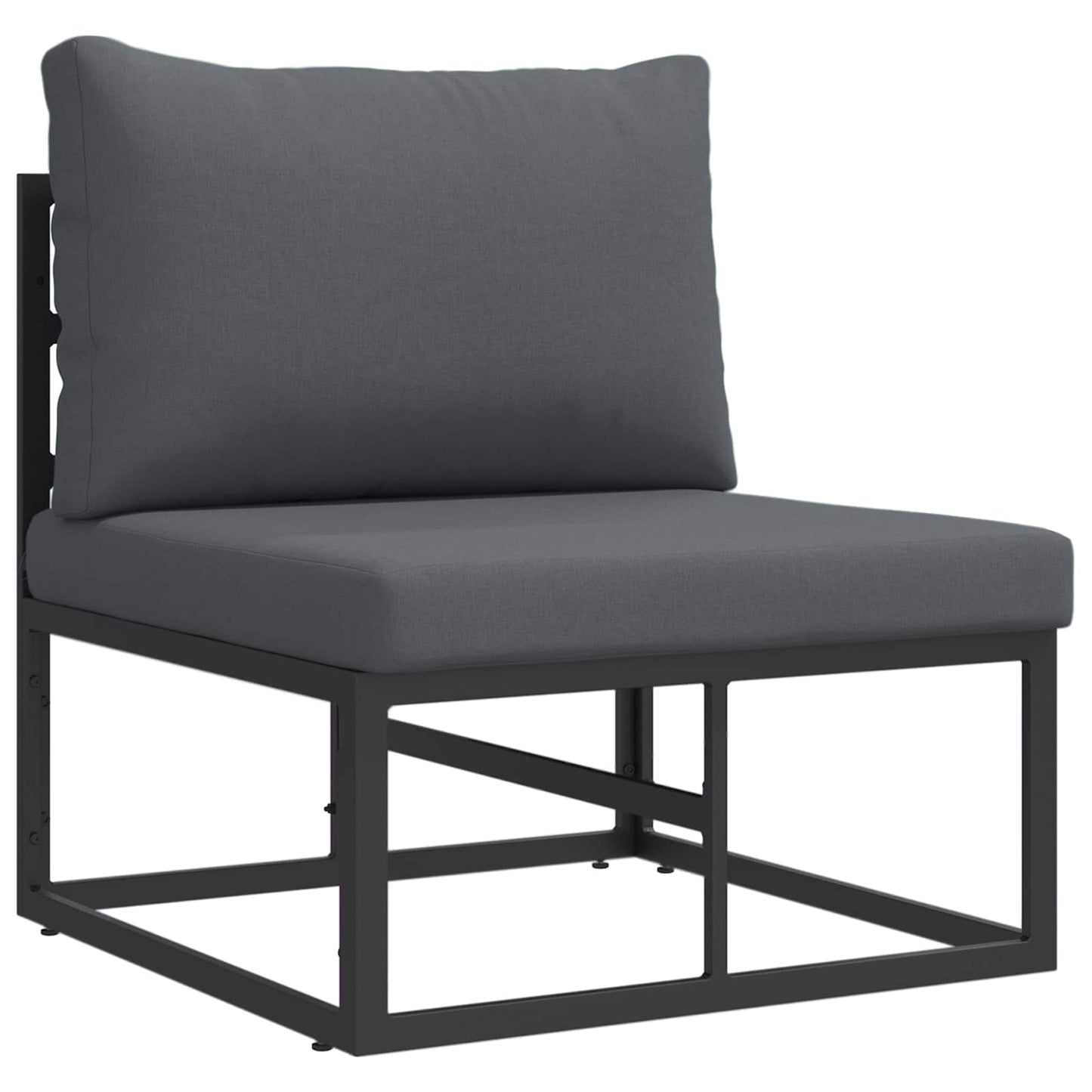 Gartensofa-set 13 stk. Schwarz Aluminium