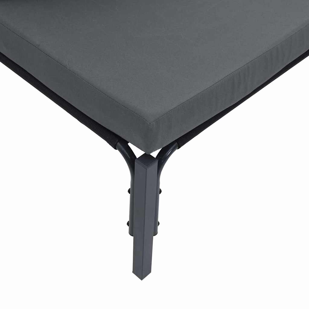Gartensofa-set 7 stk. Schwarz Stahl