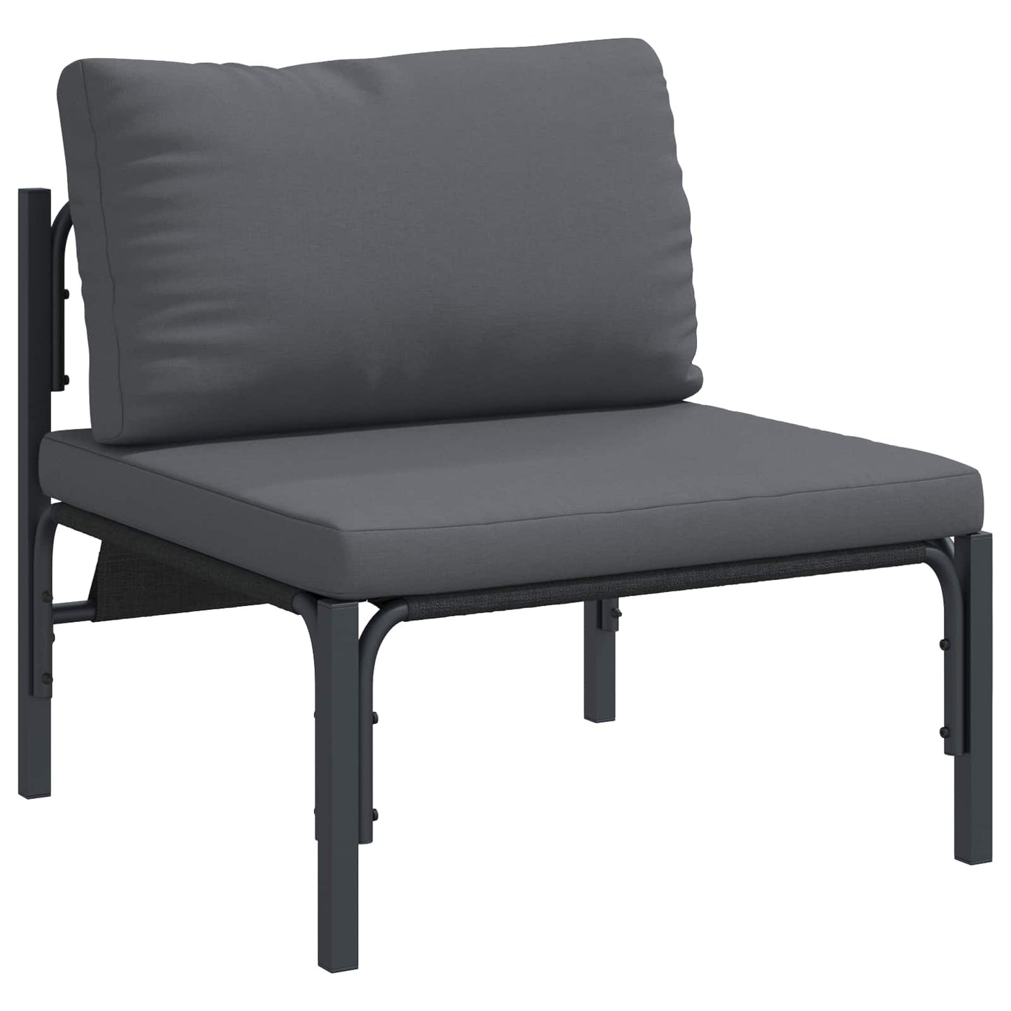 Gartensofa-set 7 stk. Schwarz Stahl
