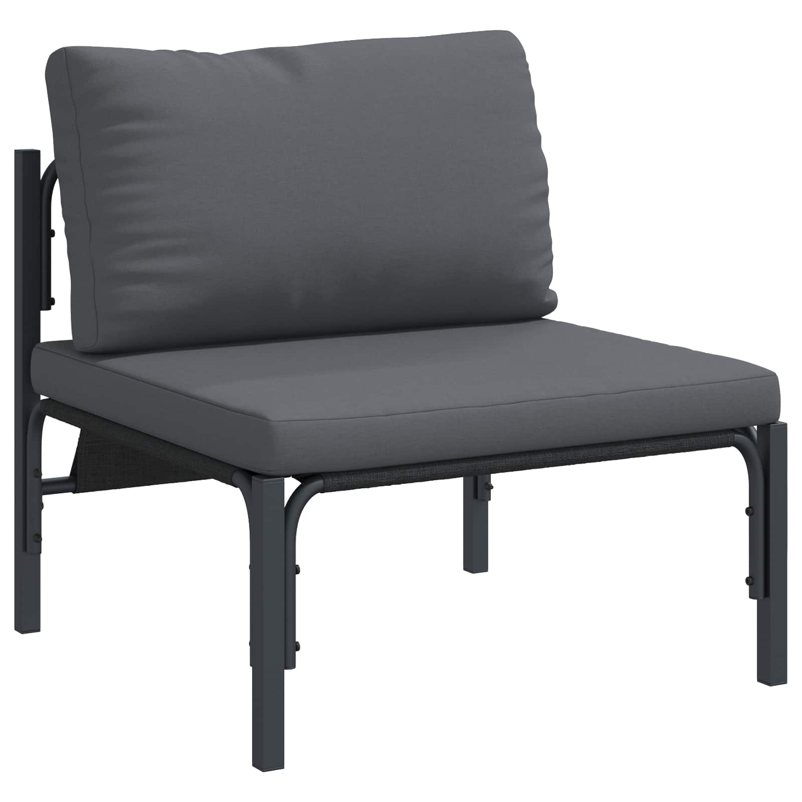 Gartensofa-set 7 stk. Schwarz Stahl