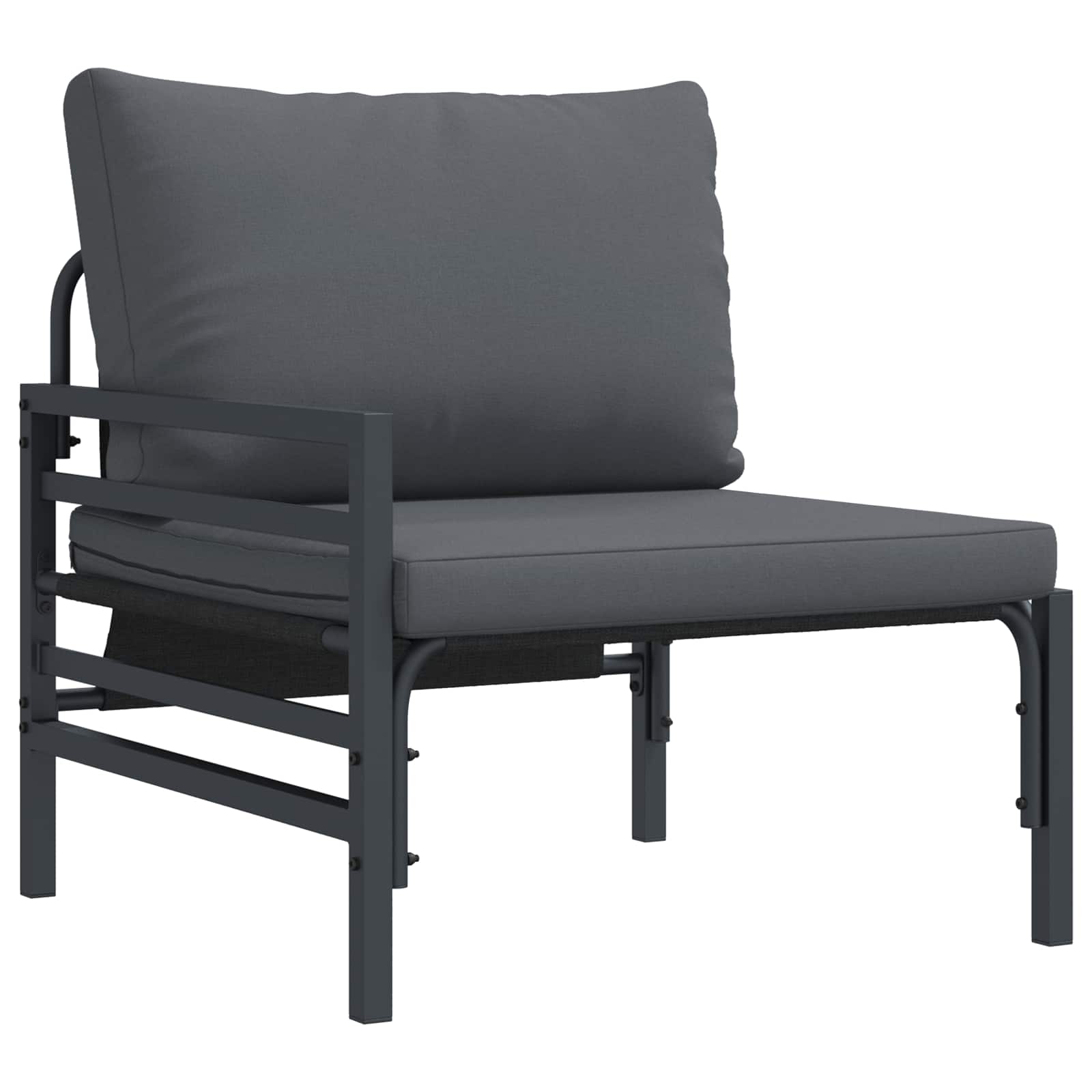 Gartensofa-set 7 stk. Schwarz Stahl