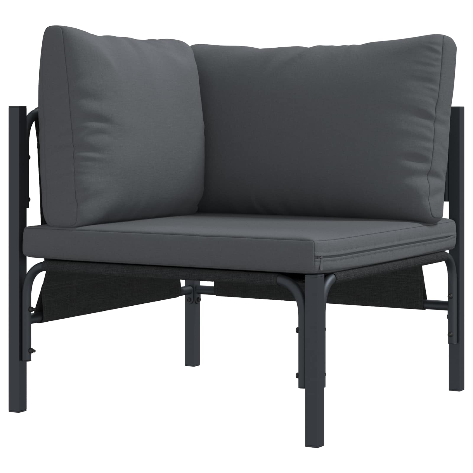 Gartensofa-set 8 stk. Schwarz Stahl