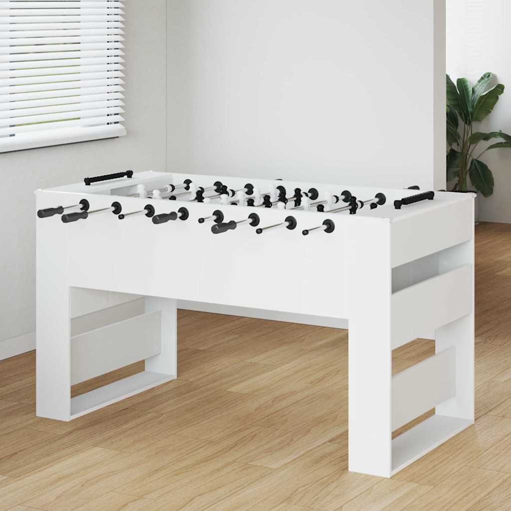 Tischfußballtisch Weiß 146,5 x 74 x 85 cm Holzwerkstoff