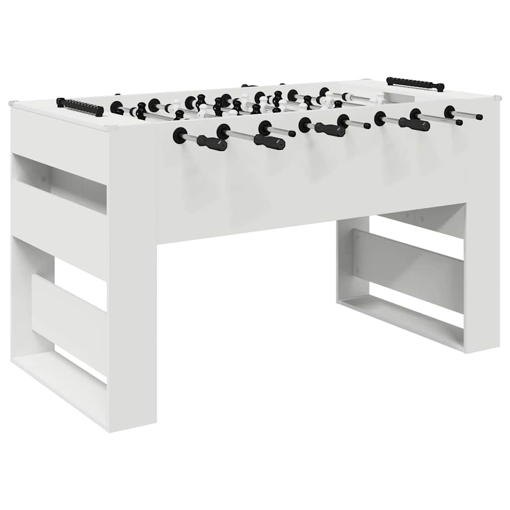 Tischfußballtisch Weiß 146,5 x 74 x 85 cm Holzwerkstoff