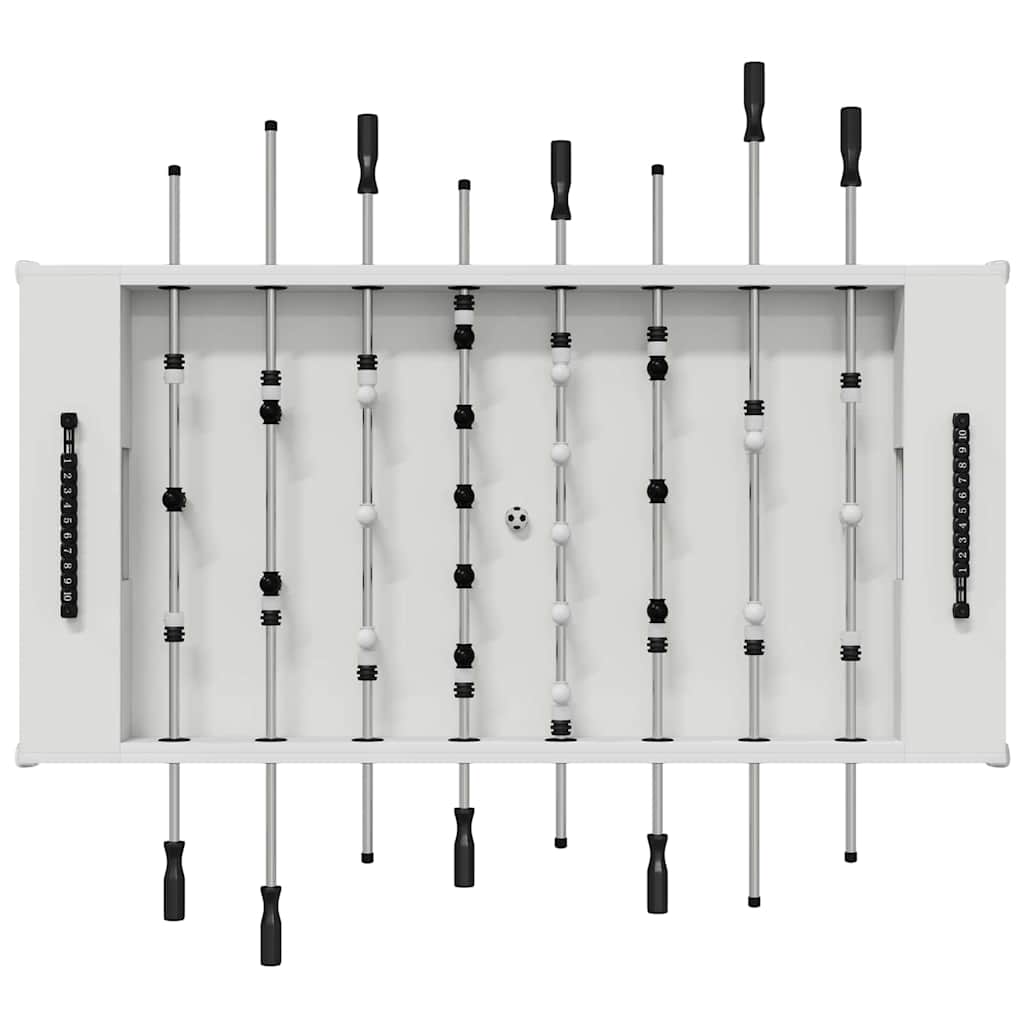 Tischfußballtisch Weiß 146,5 x 74 x 85 cm Holzwerkstoff