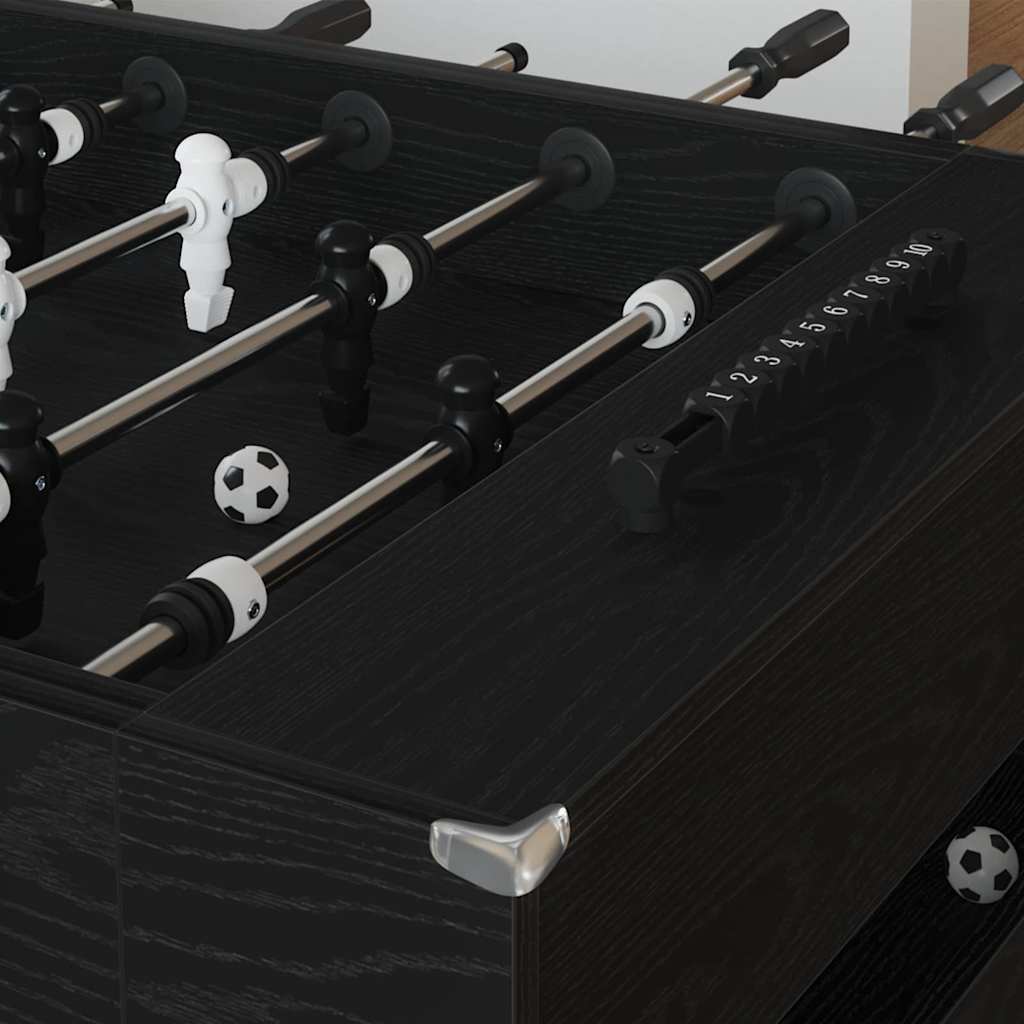 Tischfußballtisch Schwarze Eiche 146,5 x 74 x 85 cm