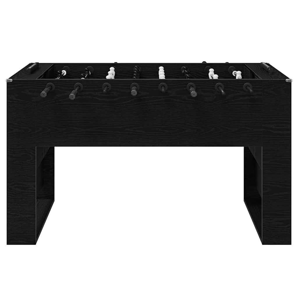 Tischfußballtisch Schwarz Eichen-Optik 146,5 x 74 x 85 cm