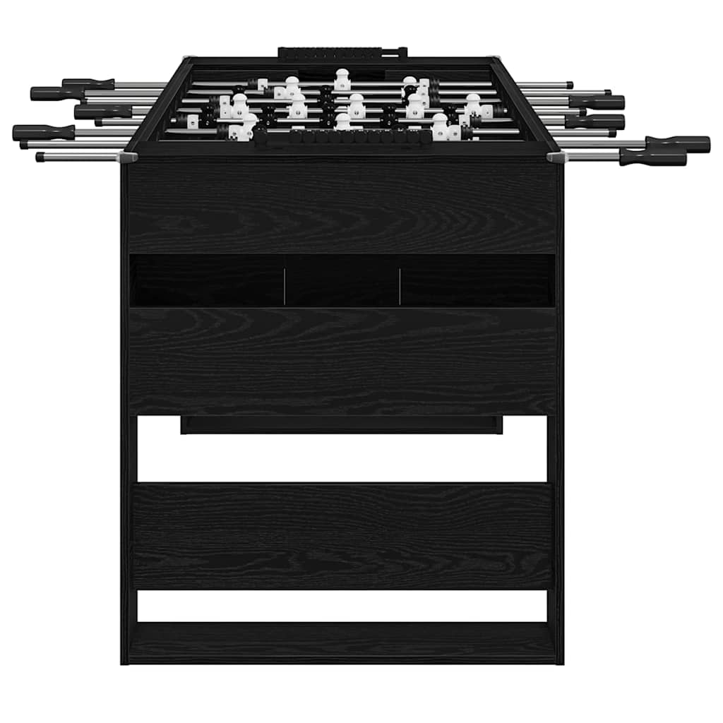 Tischfußballtisch Schwarz Eichen-Optik 146,5 x 74 x 85 cm