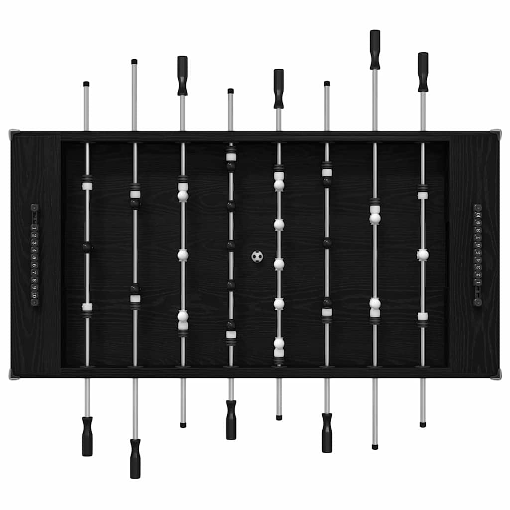 Tischfußballtisch Schwarz Eichen-Optik 146,5 x 74 x 85 cm