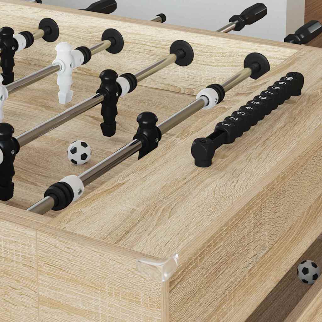 Tischfußballtisch Sonoma-Eiche 146,5 x 74 x 85 cm Holzwerkstoff