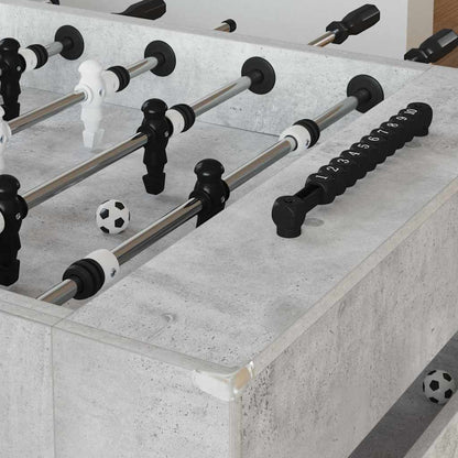 Tischfußballtisch Betongrau 146,5 x 74 x 85 cm Holzwerkstoff