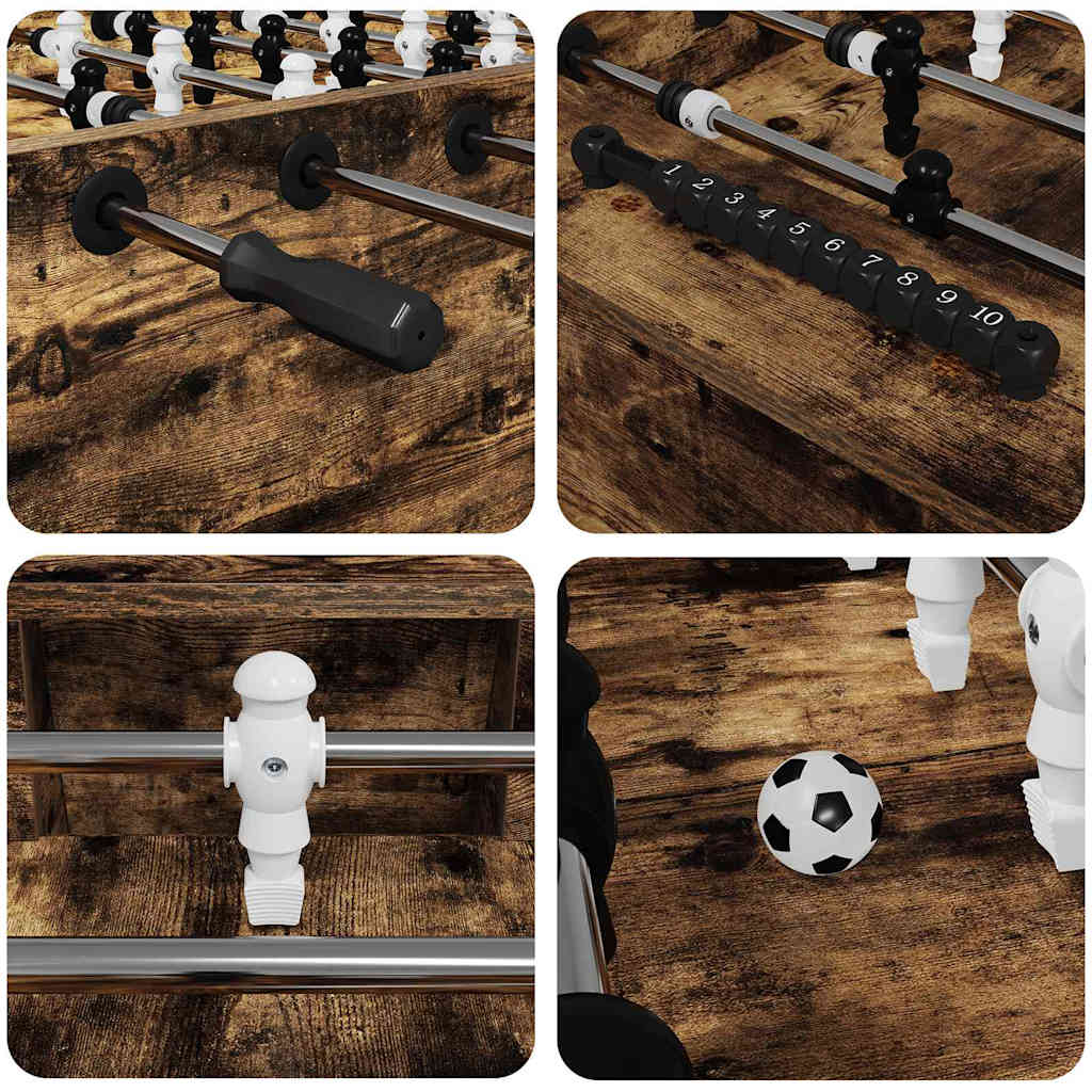 Tischfußballtisch Räuchereiche 146,5 x 74 x 85 cm Holzwerkstoff