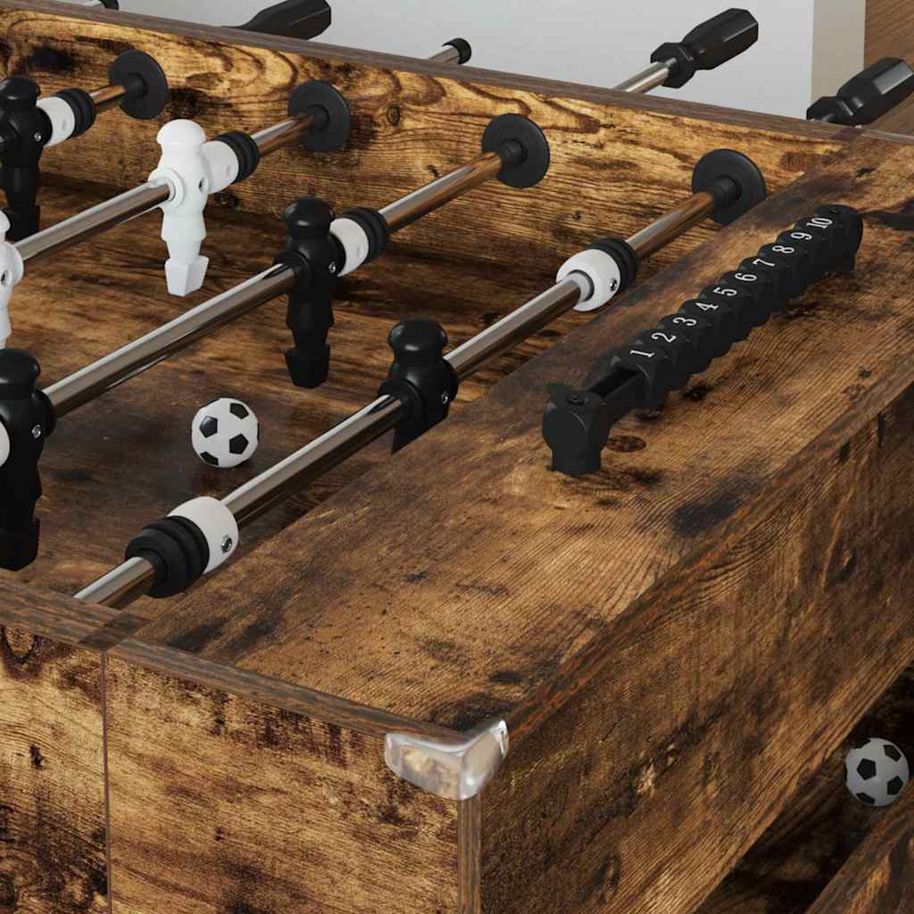 Tischfußballtisch Geräucherte Eiche 146,5 x 74 x 85 cm