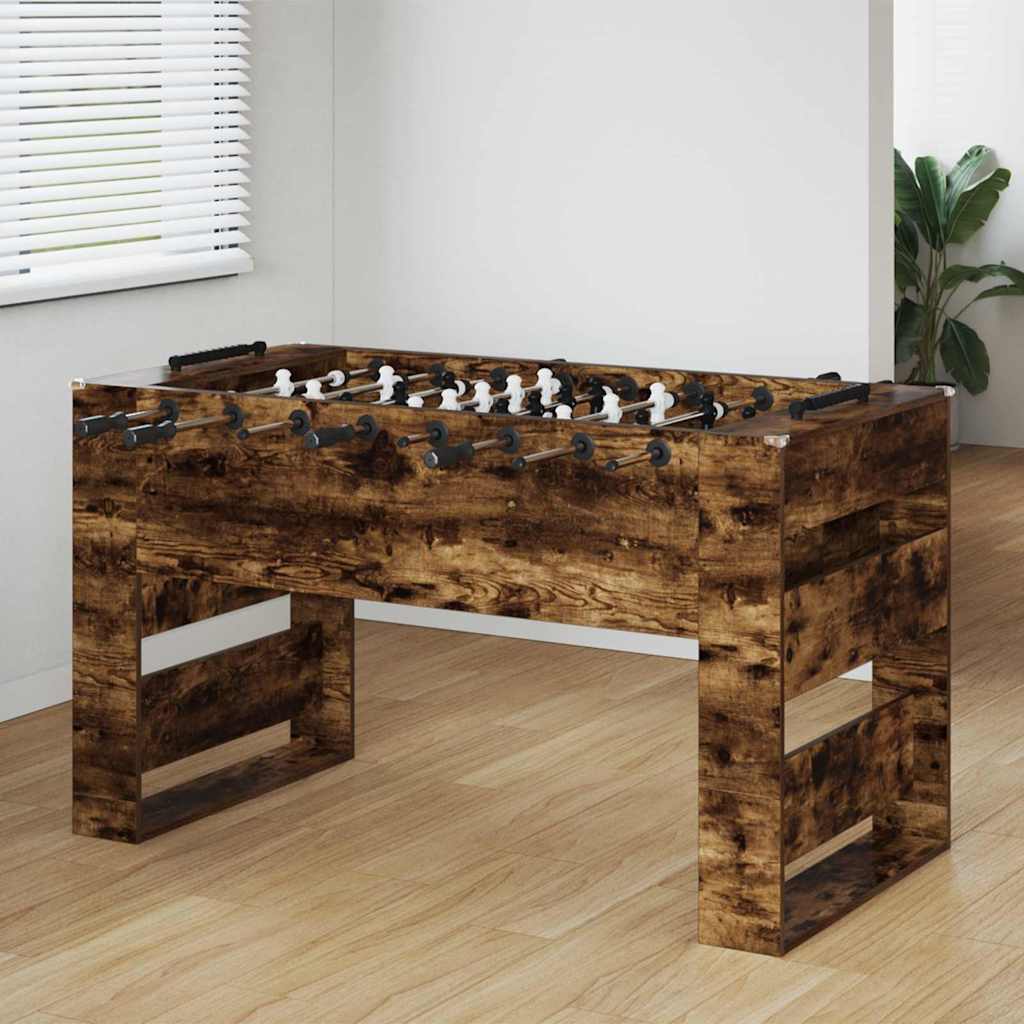 Tischfußballtisch Räuchereiche 146,5 x 74 x 85 cm Holzwerkstoff