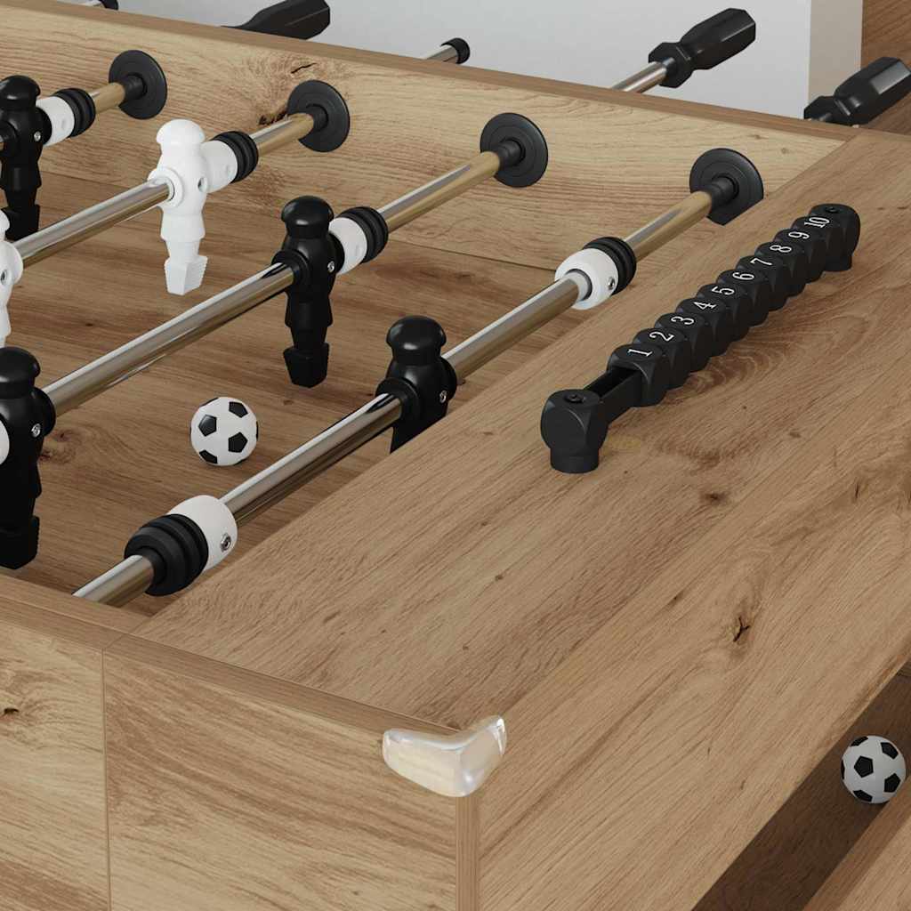 Tischfußballtisch Artisan-Eiche 146,5 x 74 x 85 cm