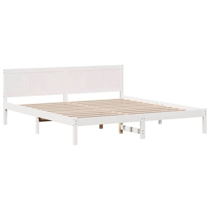 Bettgestell Weiß 180 x 200 cm Massivholz Kiefer
