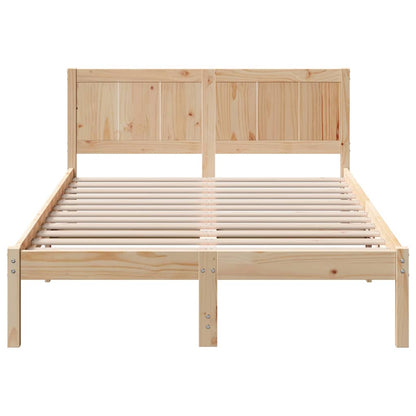 Bettgestell Braun 135 x 190 cm Massivholz Kiefer