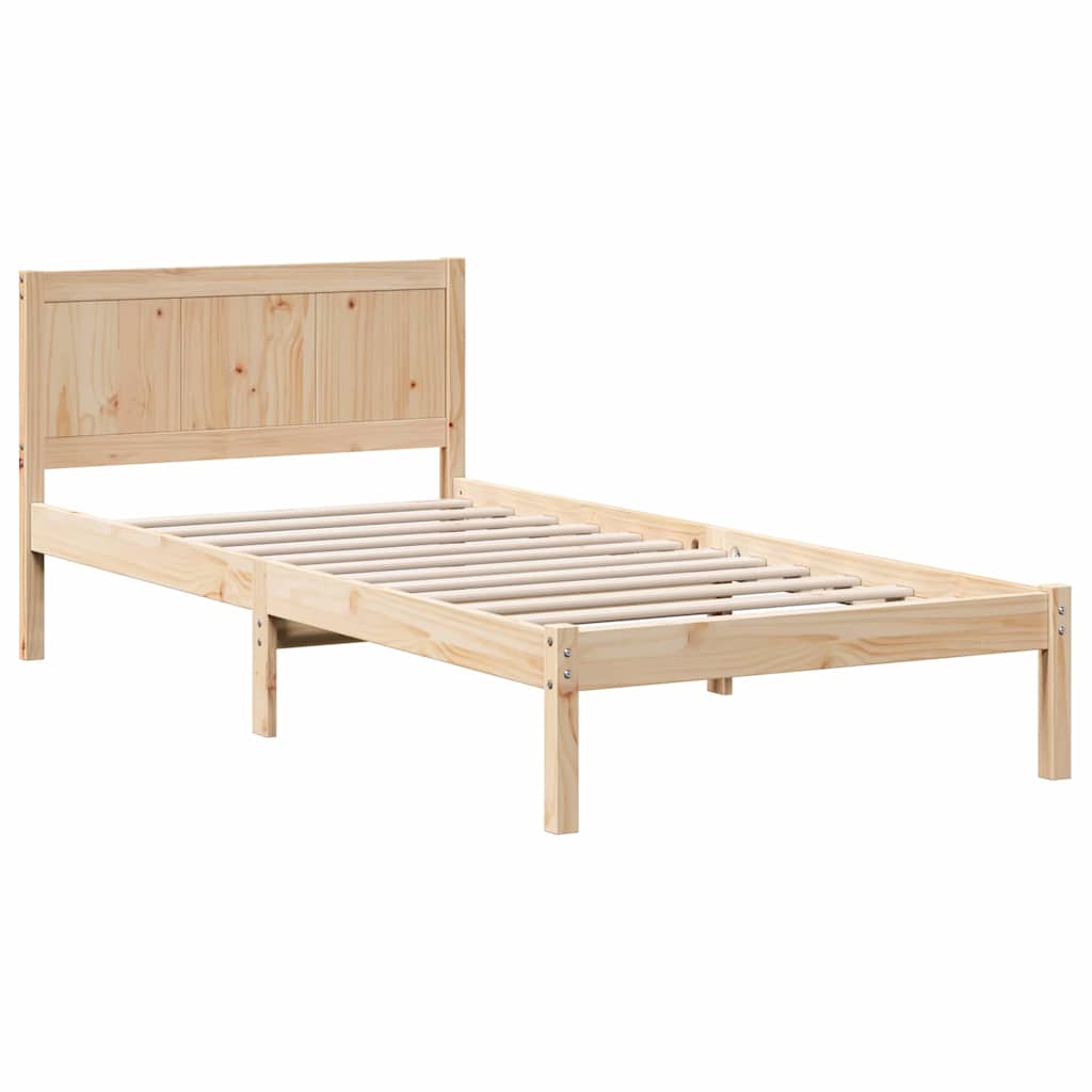 Bettgestell Braun 90 x 190 cm Massivholz Kiefer