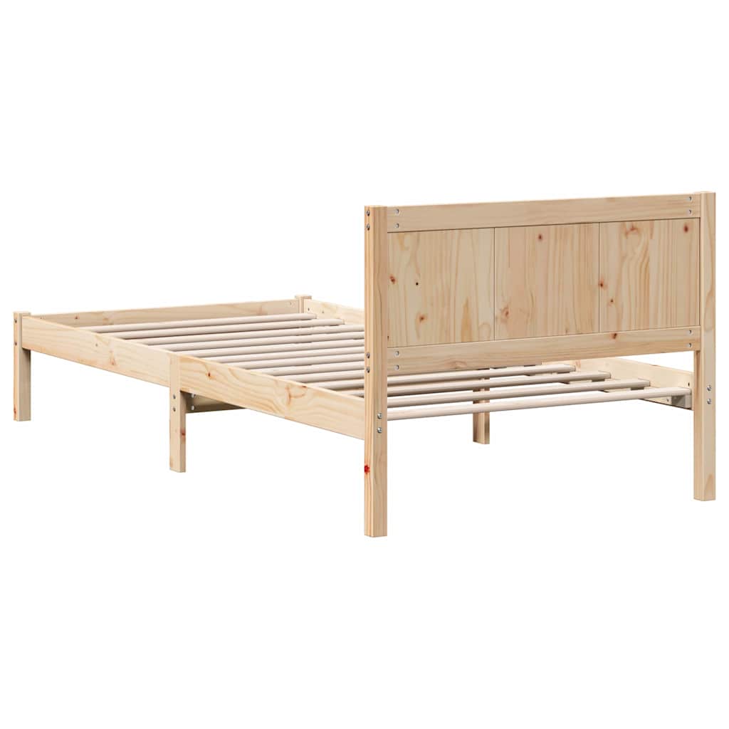 Bettgestell Braun 90 x 190 cm Massivholz Kiefer