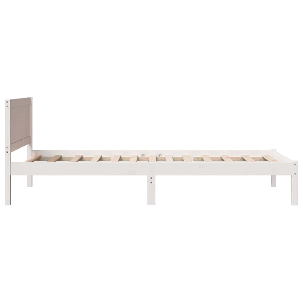 Bettgestell Weiß 90 x 190 cm Massivholz Kiefer