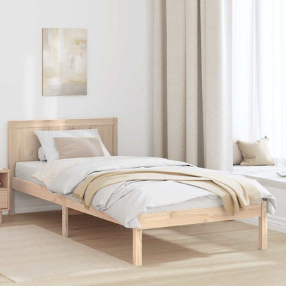 Bettgestell Braun 75 x 190 cm Massivholz Kiefer