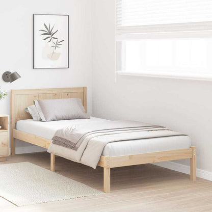 Bettgestell Braun 75 x 190 cm Massivholz Kiefer
