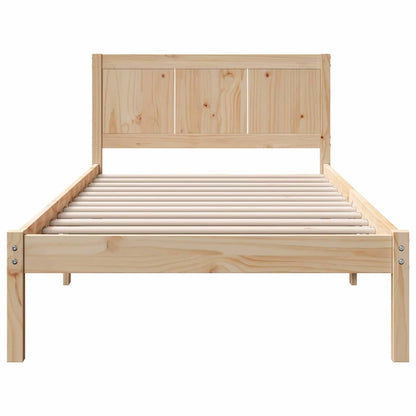 Bettgestell Braun 75 x 190 cm Massivholz Kiefer