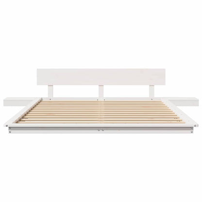 Bettgestell Weiß 150 x 200 cm Holz