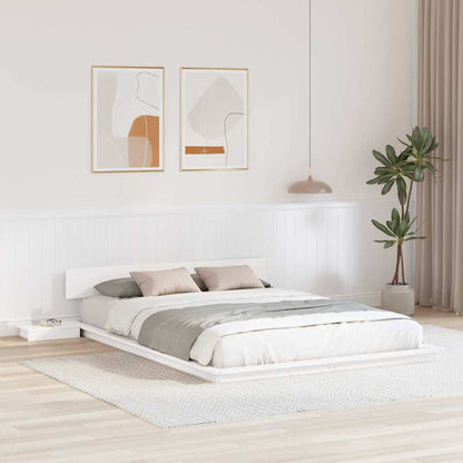 Bettgestell Weiß 140 x 200 cm Holz