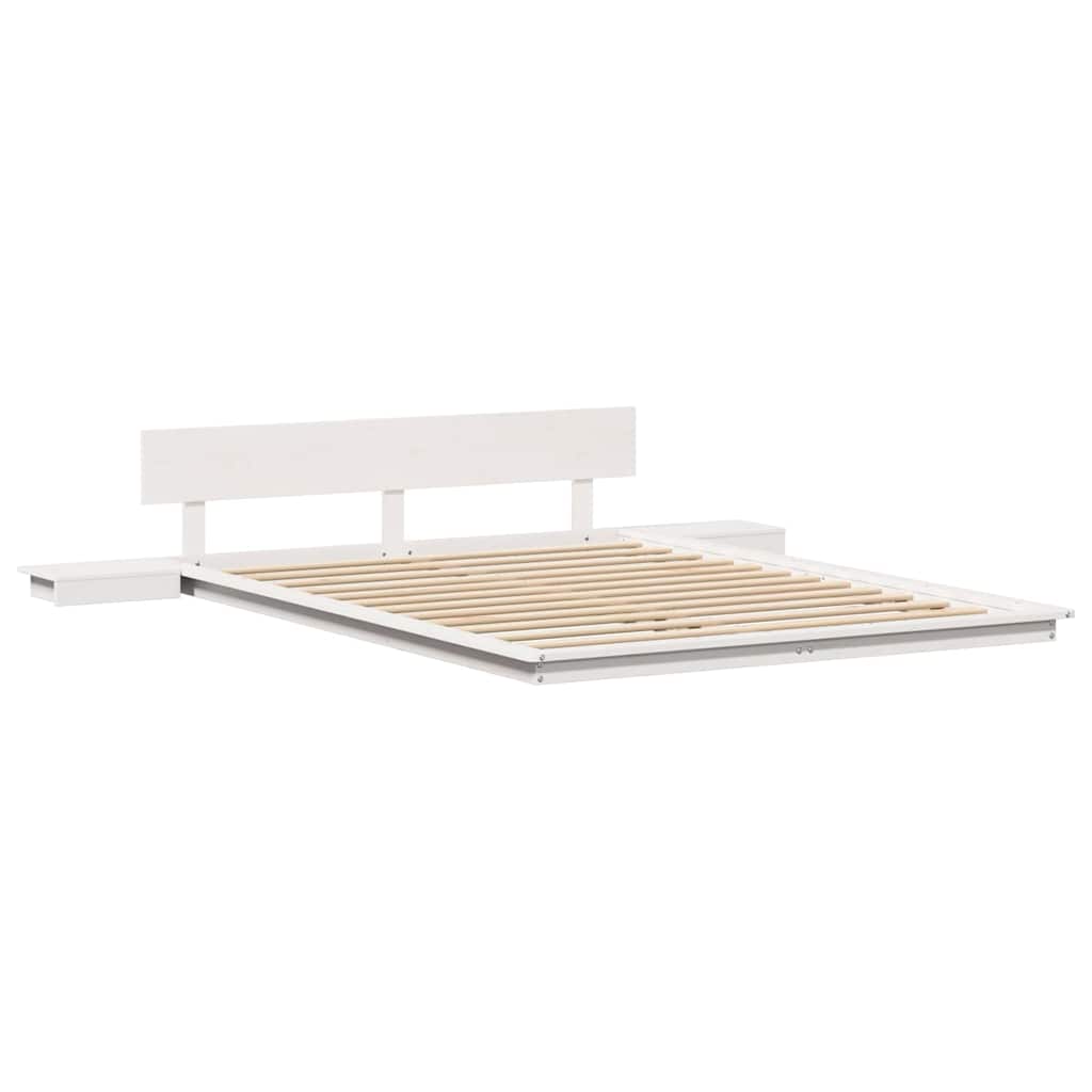 Bettgestell Weiß 140 x 200 cm Holz