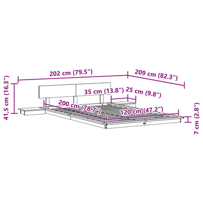 Bettgestell Braun 120 x 200 cm Holz