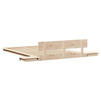 Bettgestell Braun 135 x 190 cm Holz