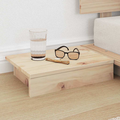 Bettgestell mit Kopfteil mit Speicher Braun 90 x 200 cm Holz
