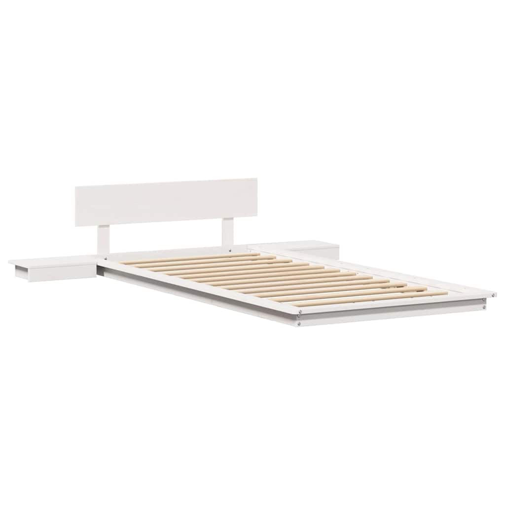 Bettgestell Weiß 90 x 200 cm Holz