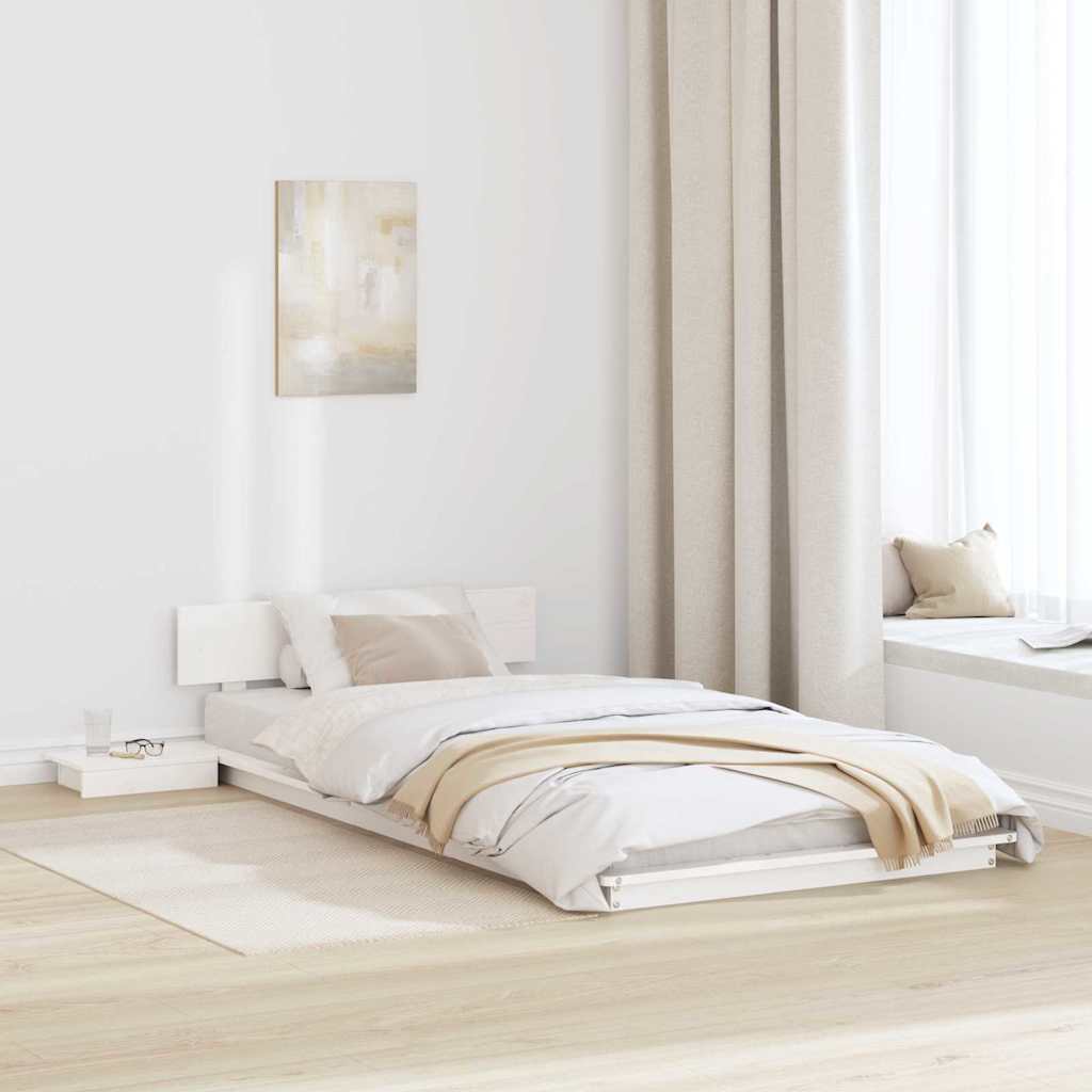 Bettgestell Weiß 80 x 200 cm Holz