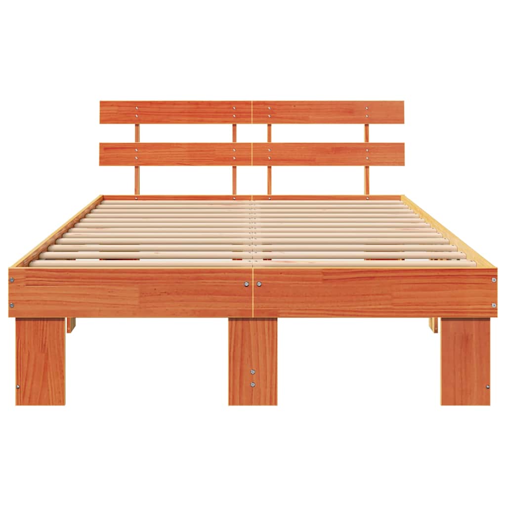 Bettgestell mit Kopfteil Braun 120 x 200 cm