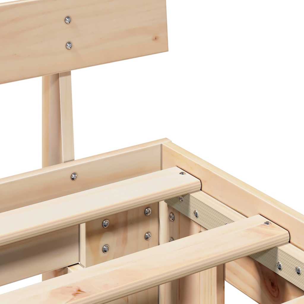 Bettgestell mit Kopfteil Braun 140 x 190 cm