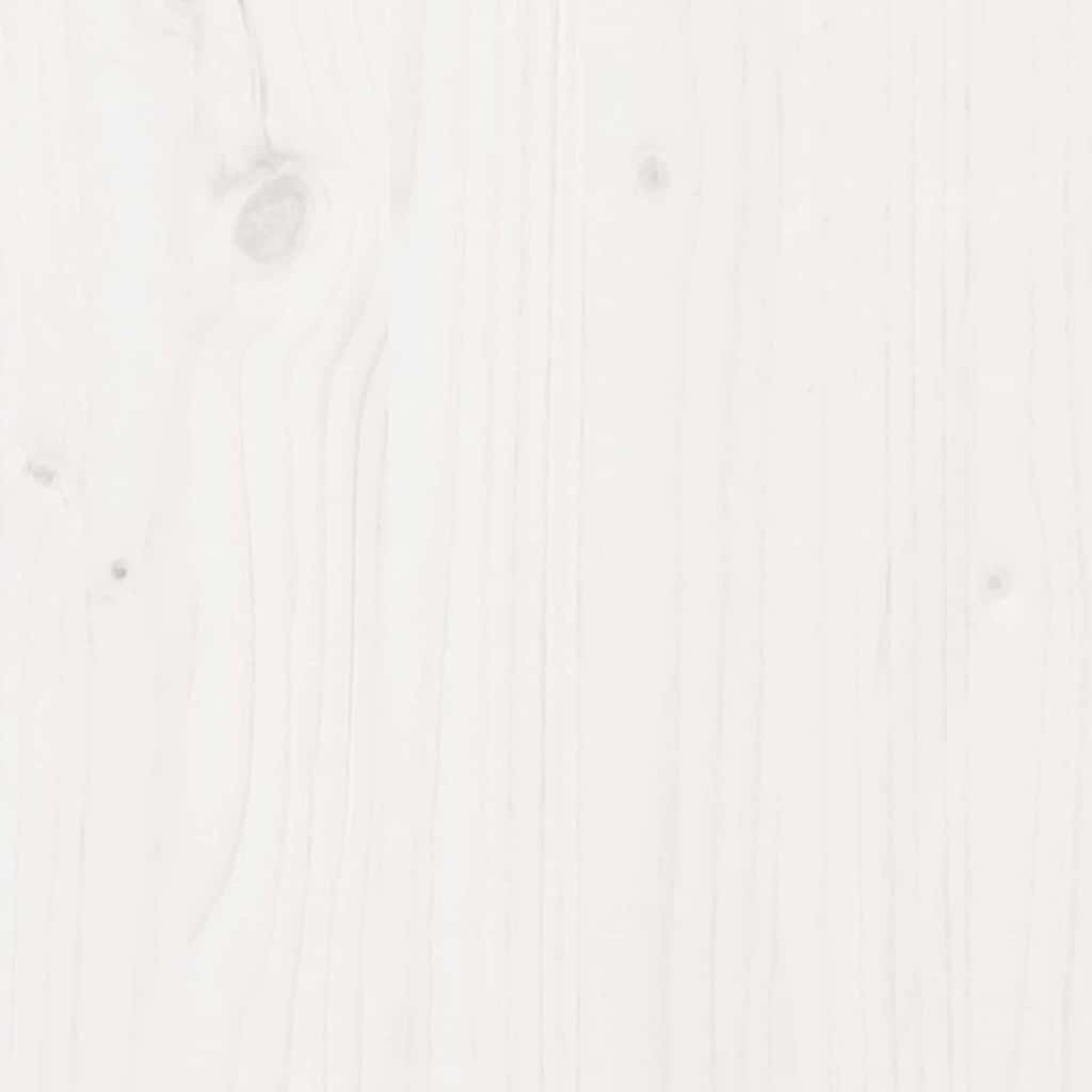 Bettrahmen mit Kopfteil Weiß 90 x 190 cm Massives Kiefernholz