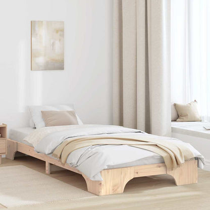 Bettrahmen Natur 90 x 190 cm Massives Kiefernholz