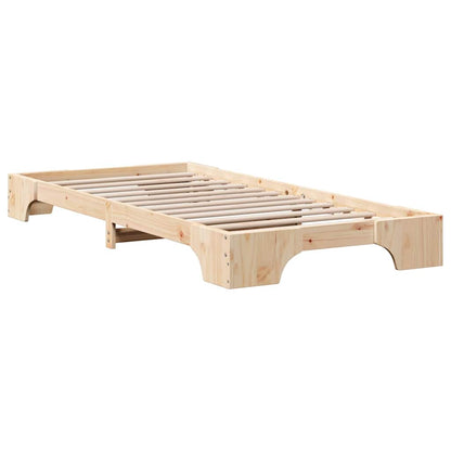 Bettrahmen Natur 90 x 190 cm Massives Kiefernholz