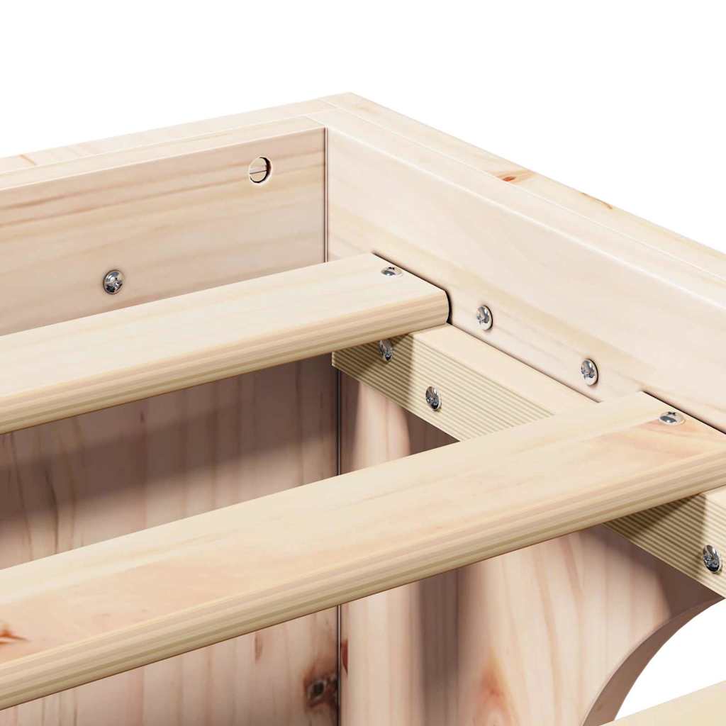 Bettgestell Massives Kiefernholz 120 x 190 cm Massivholz Kiefer