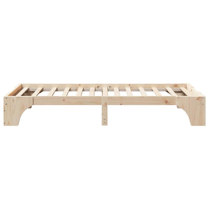 Bettrahmen Natur 75 x 190 cm Massives Kiefernholz