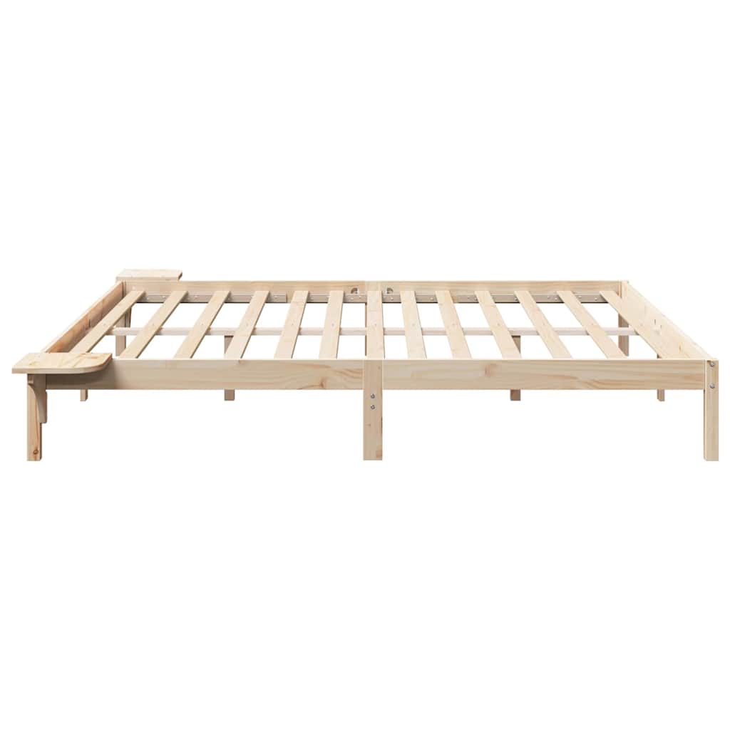 Bettrahmen Natur 180 x 200 cm Massives Kiefernholz