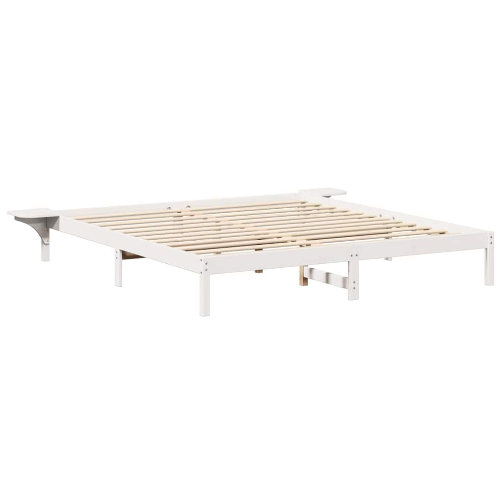 Bettrahmen Weiß 180 x 200 cm Massives Kiefernholz