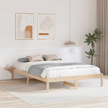 Bettrahmen Natur 150 x 200 cm Massives Kiefernholz