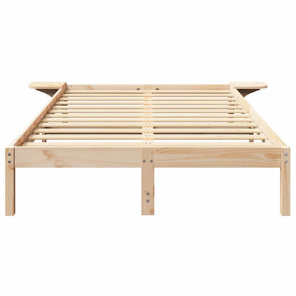 Bettrahmen Natur 140 x 190 cm Massives Kiefernholz