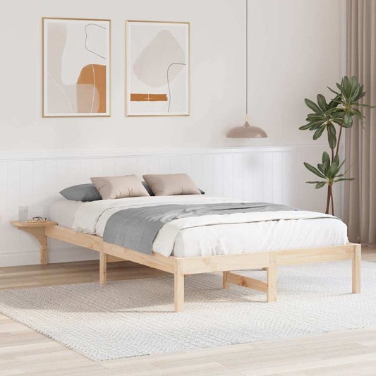 Bettgestell mit Nachttischen Braun 120 x 190 cm Braun