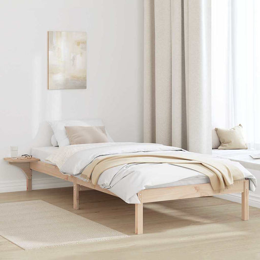 Bettgestell mit Nachttischen Braun 100 x 200 cm Braun