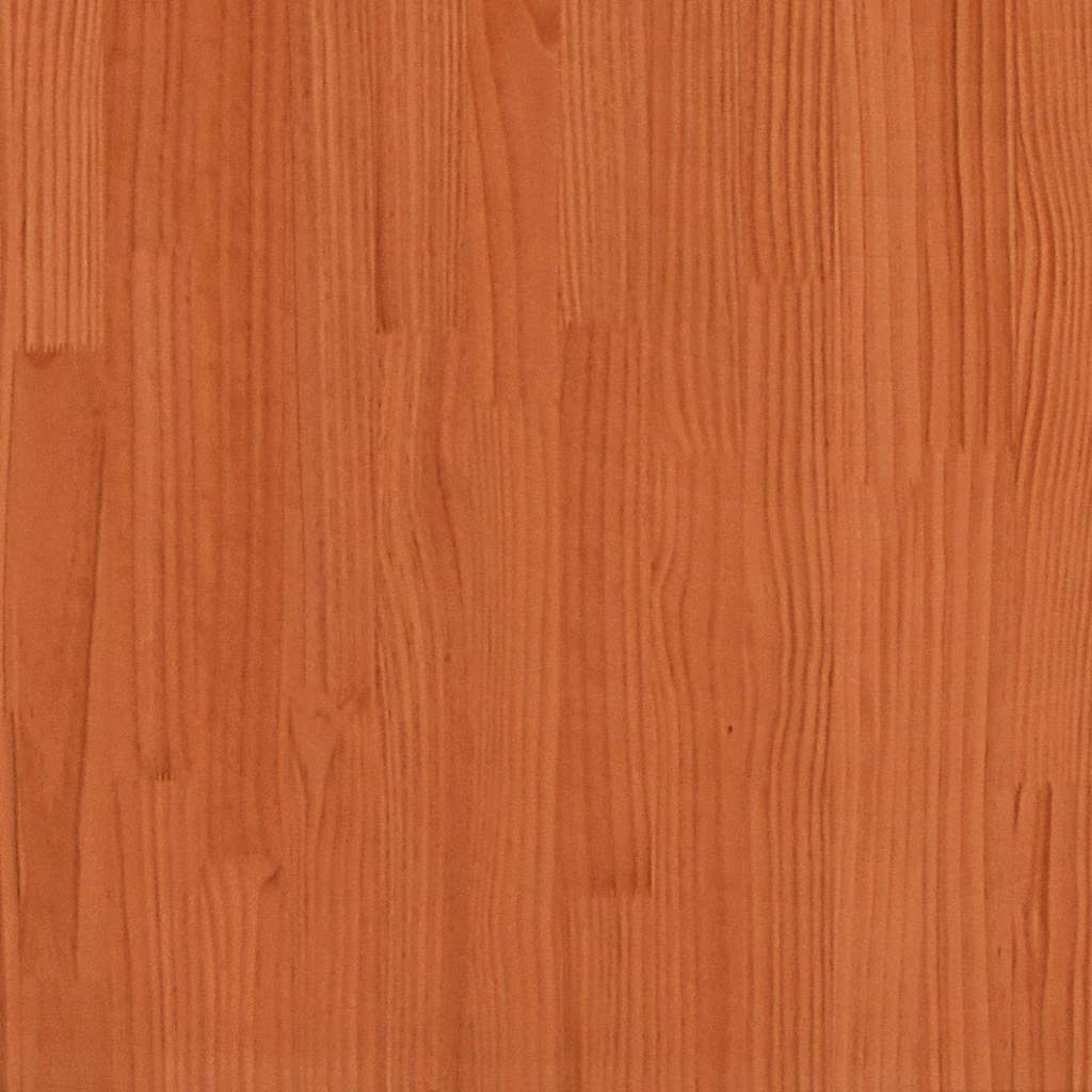 Bettgestell mit Nachttischen Braun 100 x 200 cm Wachsbraun